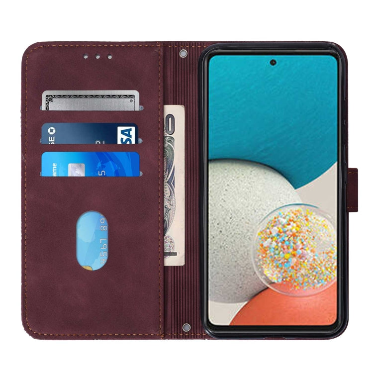 For Samsung Galaxy A53 5G Crossbody 3D Embossed Flip Leather Phone Case