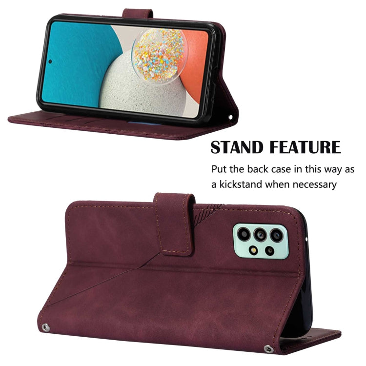 For Samsung Galaxy A53 5G Crossbody 3D Embossed Flip Leather Phone Case