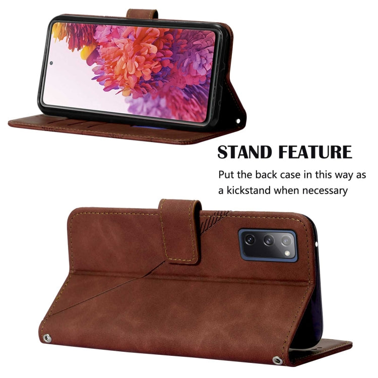 For Samsung Galaxy S20 Lite/S20 FE 4G & 5G Crossbody 3D Embossed Flip Leather Phone Case