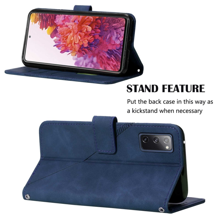 For Samsung Galaxy S20 Lite/S20 FE 4G & 5G Crossbody 3D Embossed Flip Leather Phone Case