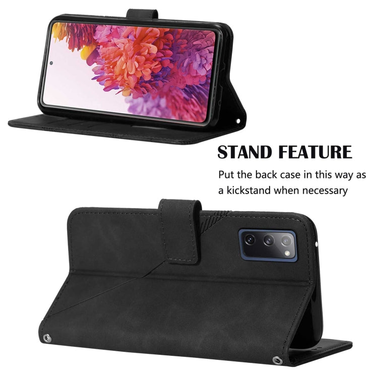 For Samsung Galaxy S20 Lite/S20 FE 4G & 5G Crossbody 3D Embossed Flip Leather Phone Case