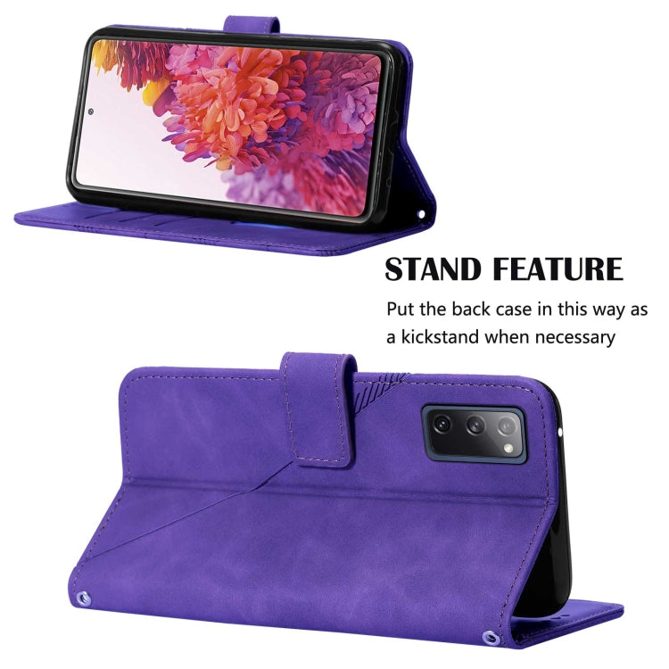 For Samsung Galaxy S20 Lite/S20 FE 4G & 5G Crossbody 3D Embossed Flip Leather Phone Case