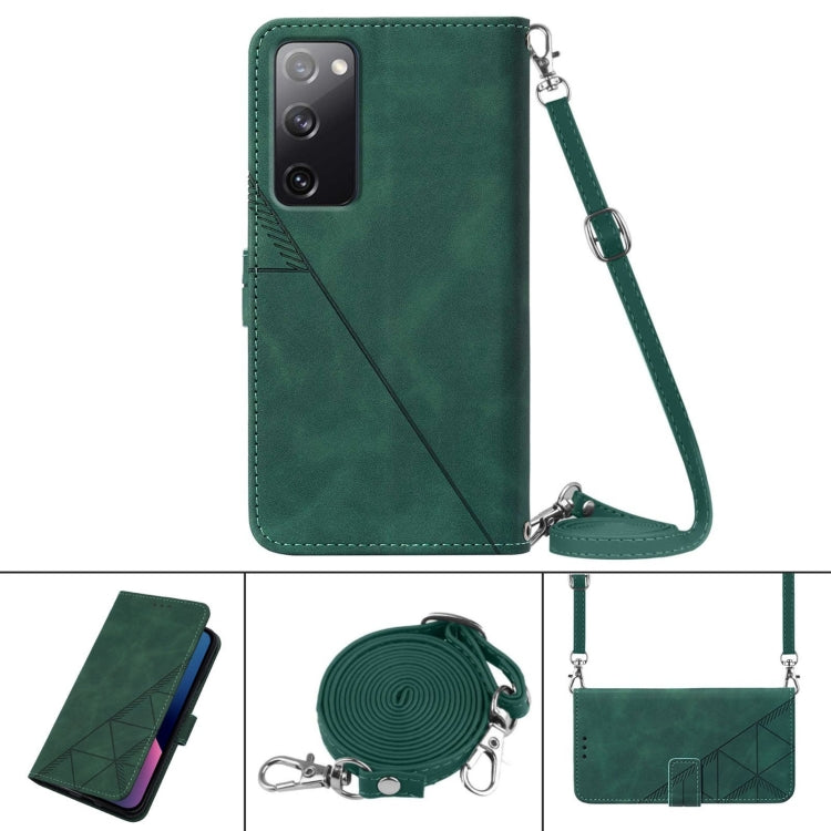 For Samsung Galaxy S20 Lite/S20 FE 4G & 5G Crossbody 3D Embossed Flip Leather Phone Case