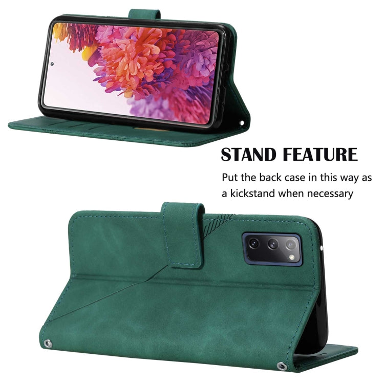 For Samsung Galaxy S20 Lite/S20 FE 4G & 5G Crossbody 3D Embossed Flip Leather Phone Case
