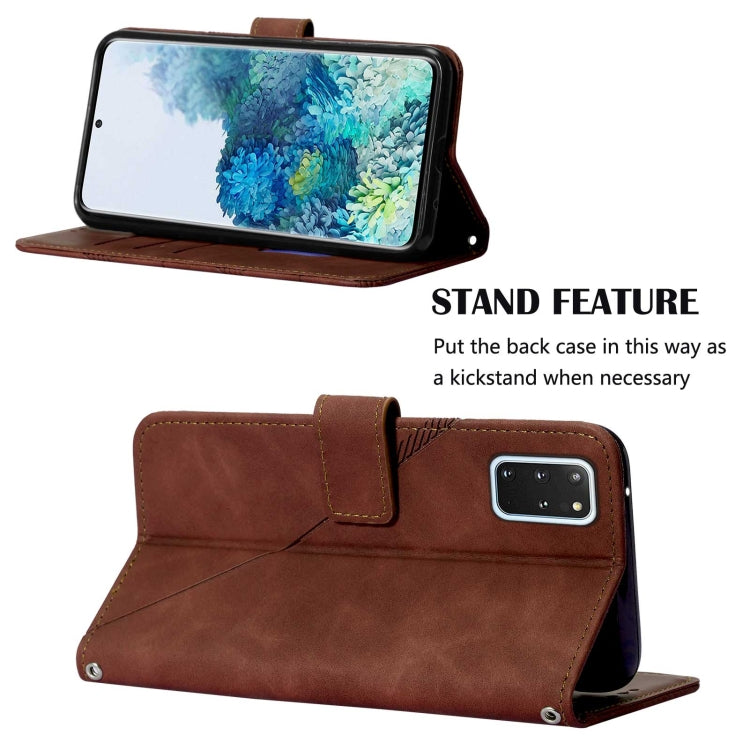 For Samsung Galaxy S20+ Crossbody 3D Embossed Flip Leather Phone Case