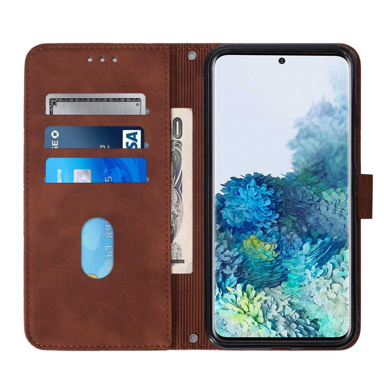 For Samsung Galaxy S20+ Crossbody 3D Embossed Flip Leather Phone Case
