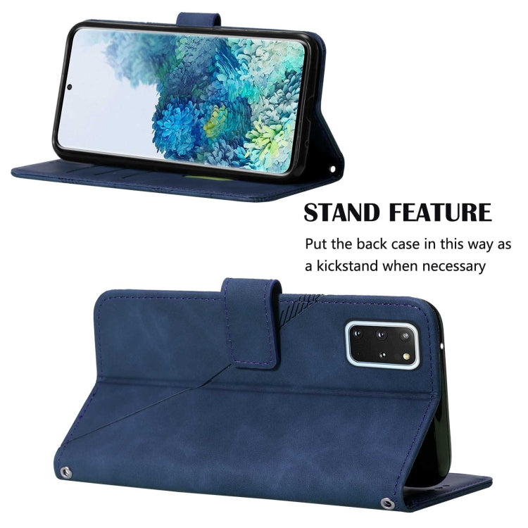 For Samsung Galaxy S20+ Crossbody 3D Embossed Flip Leather Phone Case
