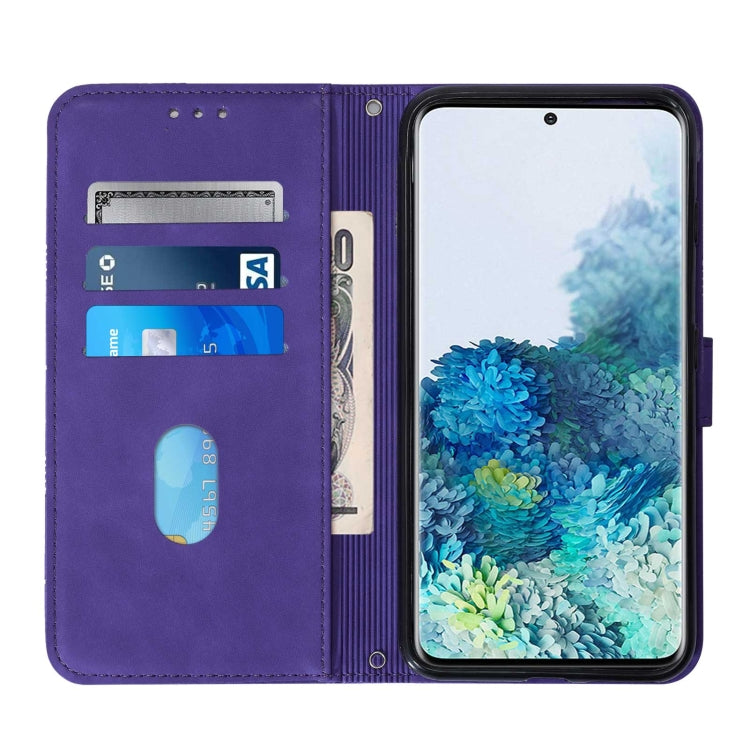 For Samsung Galaxy S20+ Crossbody 3D Embossed Flip Leather Phone Case