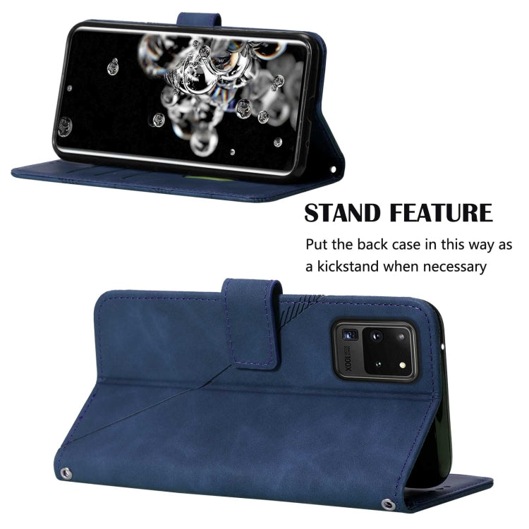 For Samsung Galaxy S20 Ultra Crossbody 3D Embossed Flip Leather Phone Case