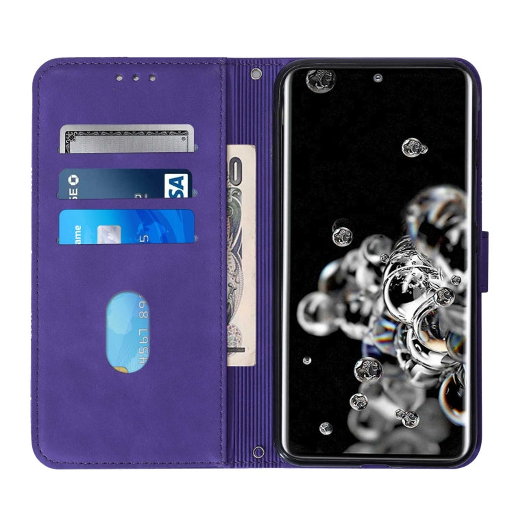 For Samsung Galaxy S20 Ultra Crossbody 3D Embossed Flip Leather Phone Case