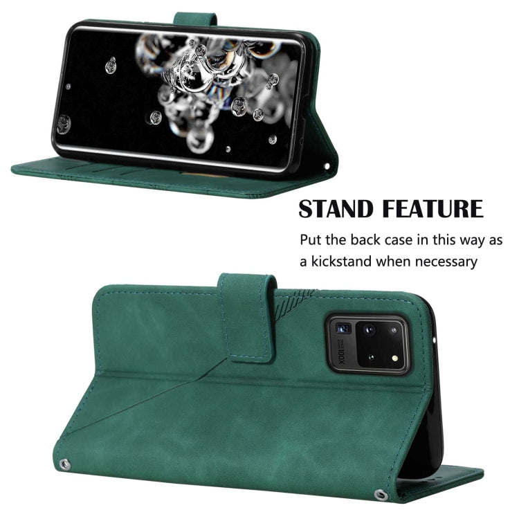 For Samsung Galaxy S20 Ultra Crossbody 3D Embossed Flip Leather Phone Case