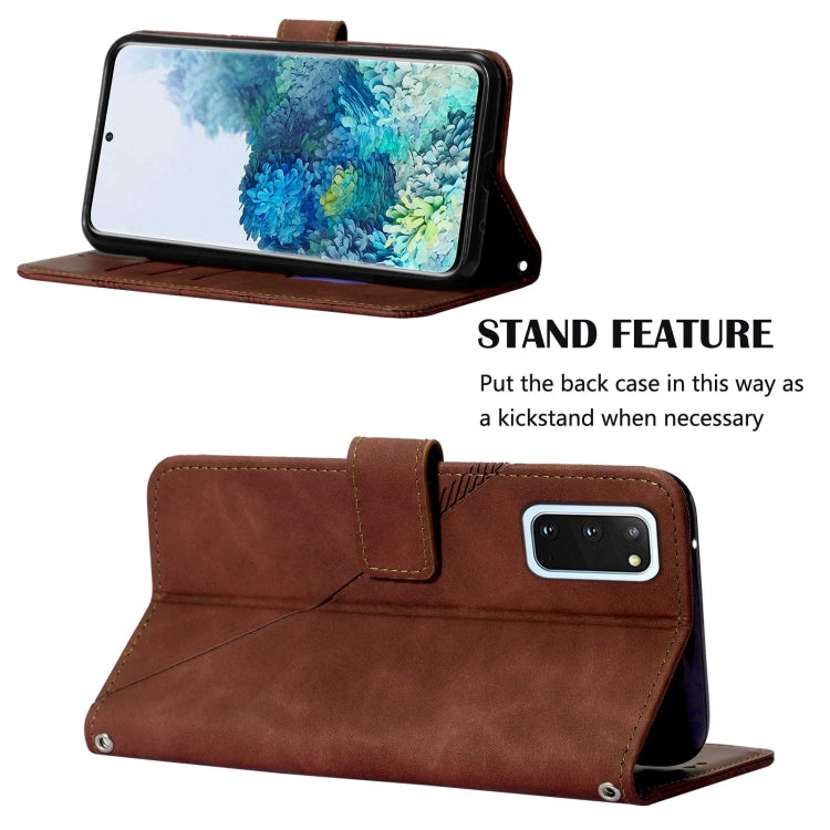 For Samsung Galaxy S20 Crossbody 3D Embossed Flip Leather Phone Case