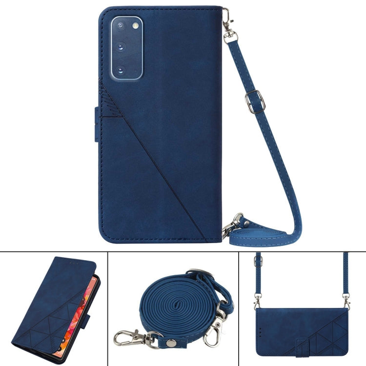 For Samsung Galaxy S20 Crossbody 3D Embossed Flip Leather Phone Case