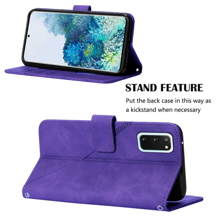 For Samsung Galaxy S20 Crossbody 3D Embossed Flip Leather Phone Case