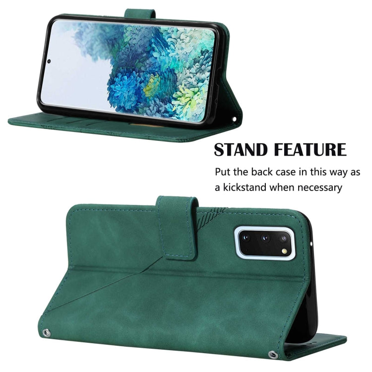 For Samsung Galaxy S20 Crossbody 3D Embossed Flip Leather Phone Case