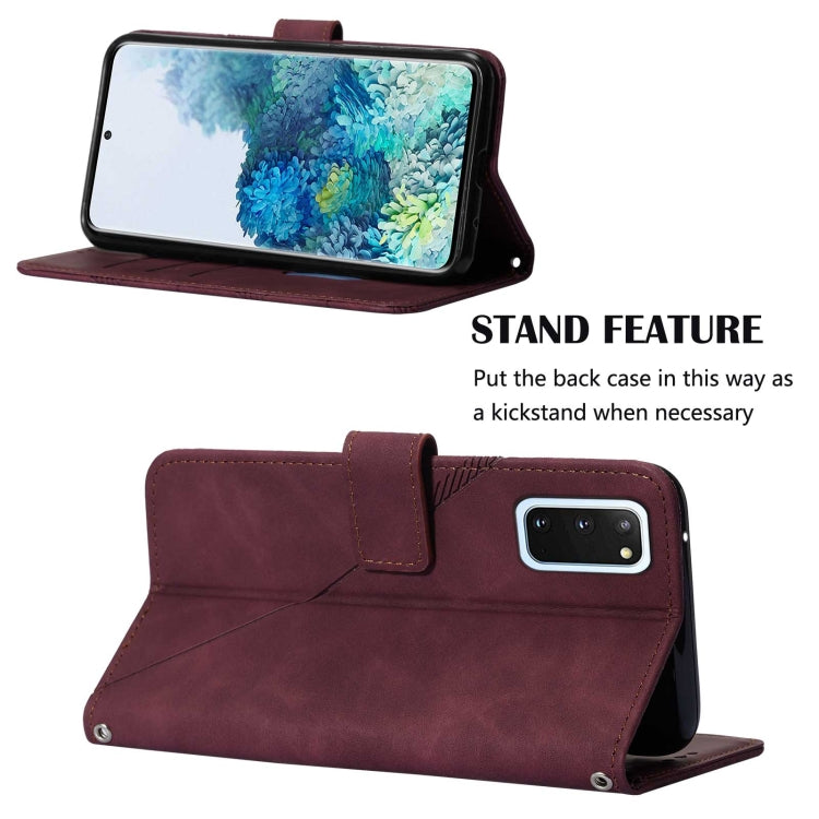 For Samsung Galaxy S20 Crossbody 3D Embossed Flip Leather Phone Case