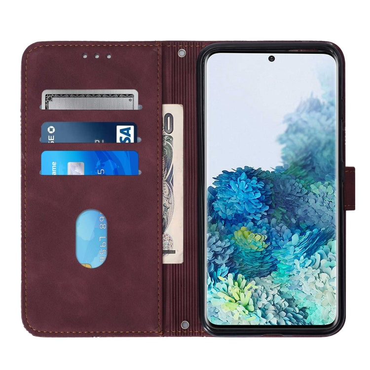 For Samsung Galaxy S20 Crossbody 3D Embossed Flip Leather Phone Case