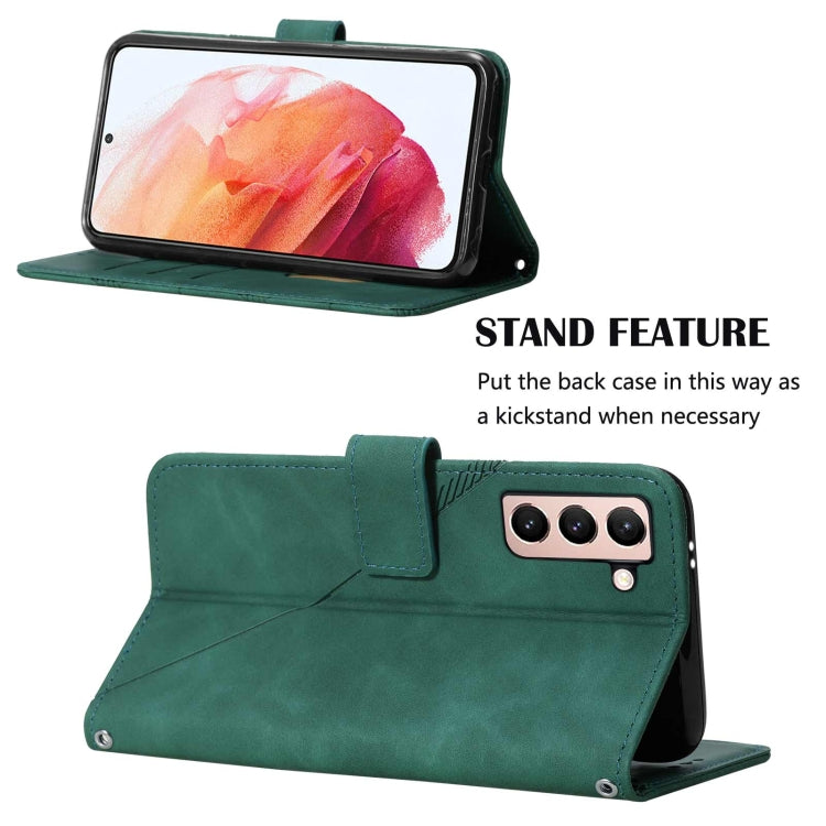 For Samsung Galaxy S21 5G Crossbody 3D Embossed Flip Leather Phone Case