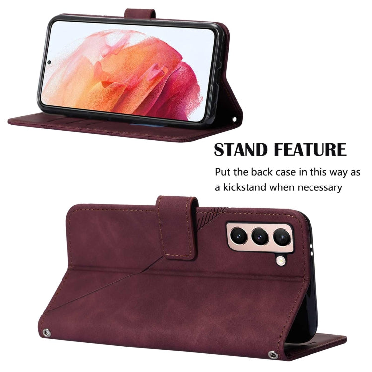 For Samsung Galaxy S21 5G Crossbody 3D Embossed Flip Leather Phone Case