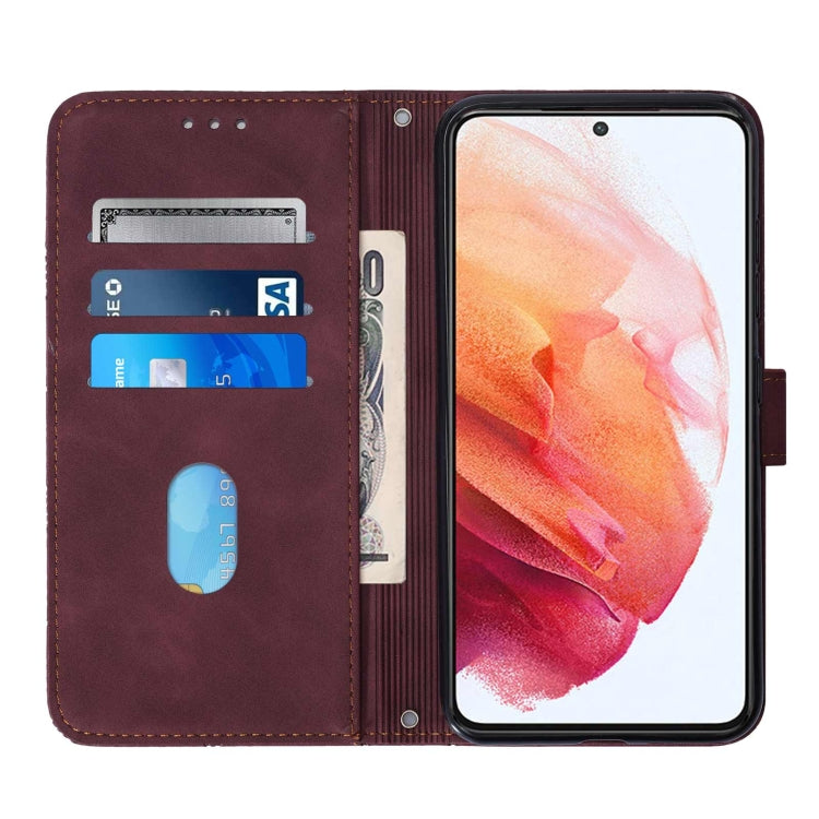 For Samsung Galaxy S21 5G Crossbody 3D Embossed Flip Leather Phone Case