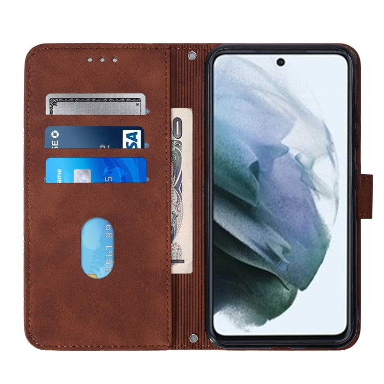 For Samsung Galaxy S21 FE 5G Crossbody 3D Embossed Flip Leather Phone Case