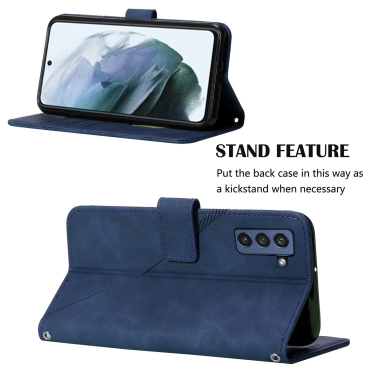 For Samsung Galaxy S21 FE 5G Crossbody 3D Embossed Flip Leather Phone Case
