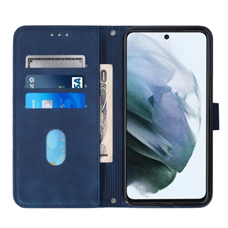 For Samsung Galaxy S21 FE 5G Crossbody 3D Embossed Flip Leather Phone Case