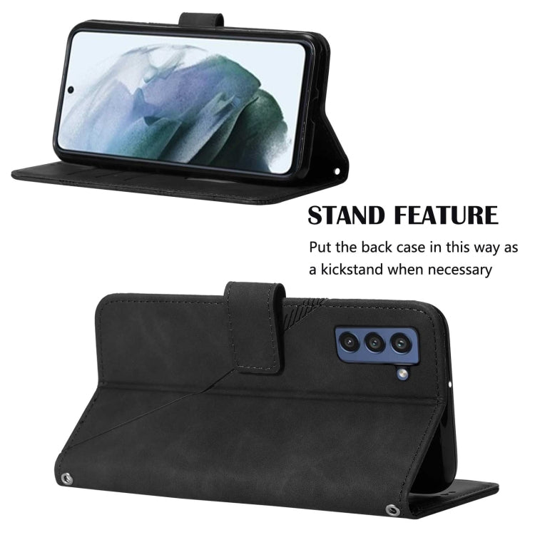 For Samsung Galaxy S21 FE 5G Crossbody 3D Embossed Flip Leather Phone Case