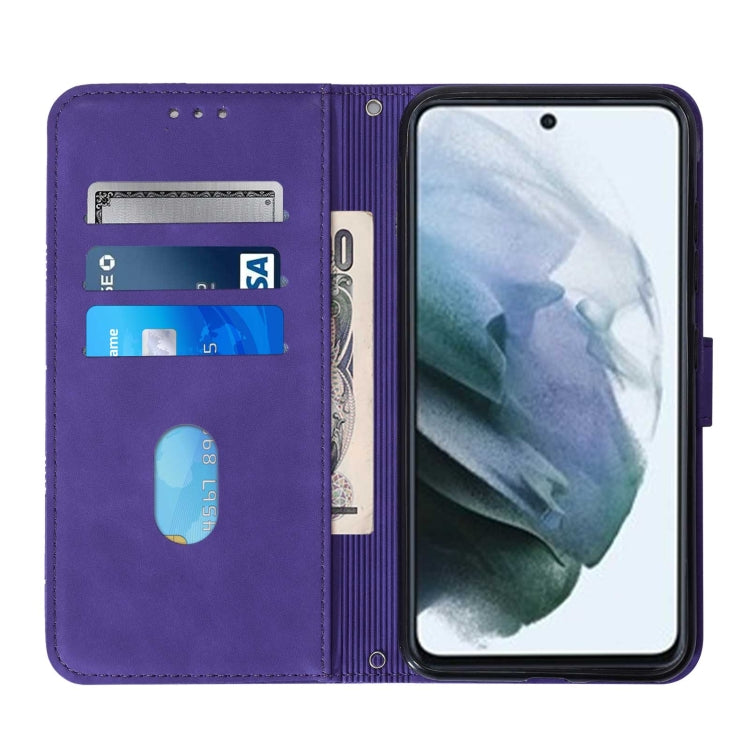 For Samsung Galaxy S21 FE 5G Crossbody 3D Embossed Flip Leather Phone Case