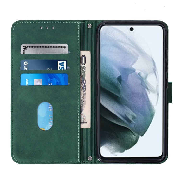 For Samsung Galaxy S21 FE 5G Crossbody 3D Embossed Flip Leather Phone Case