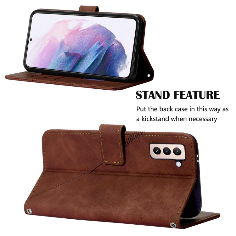 For Samsung Galaxy S21+ 5G Crossbody 3D Embossed Flip Leather Phone Case