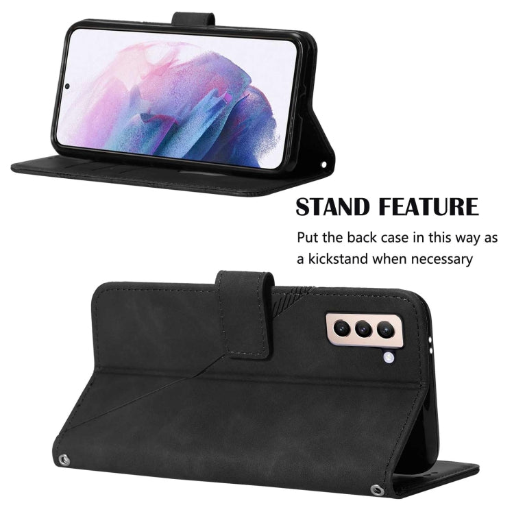 For Samsung Galaxy S21+ 5G Crossbody 3D Embossed Flip Leather Phone Case