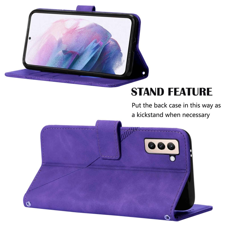 For Samsung Galaxy S21+ 5G Crossbody 3D Embossed Flip Leather Phone Case