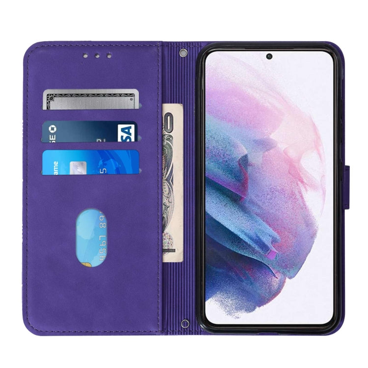 For Samsung Galaxy S21+ 5G Crossbody 3D Embossed Flip Leather Phone Case
