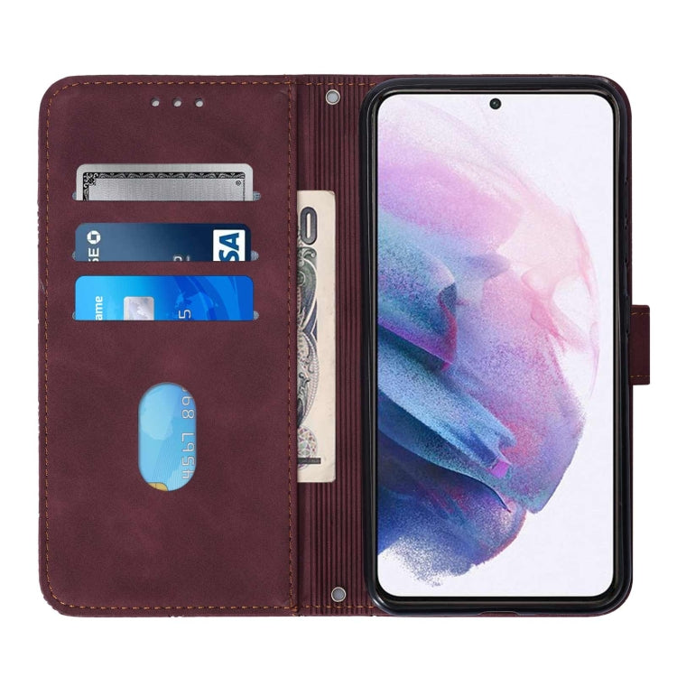 For Samsung Galaxy S21+ 5G Crossbody 3D Embossed Flip Leather Phone Case