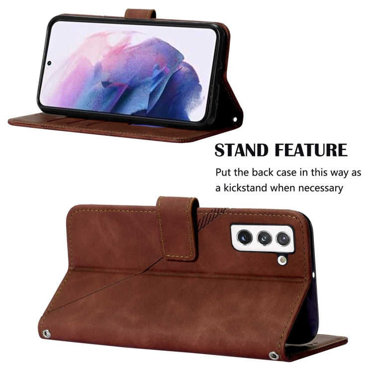 For Samsung Galaxy S22 5G Crossbody 3D Embossed Flip Leather Phone Case