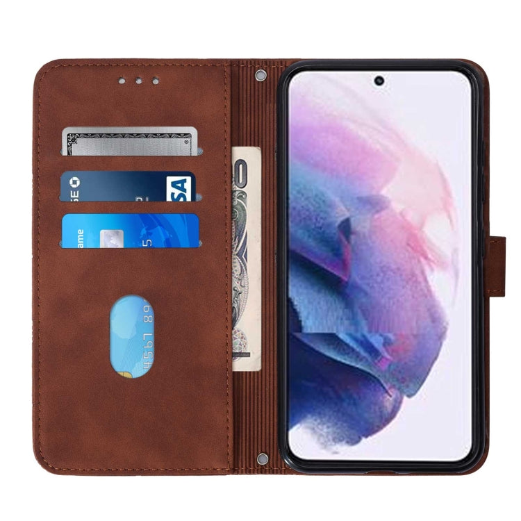 For Samsung Galaxy S22 5G Crossbody 3D Embossed Flip Leather Phone Case