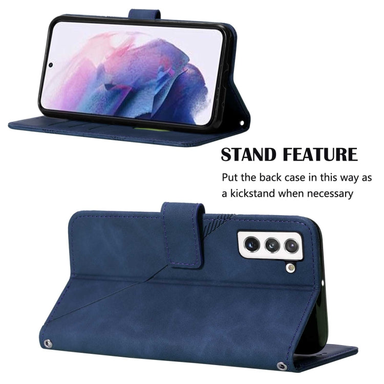 For Samsung Galaxy S22 5G Crossbody 3D Embossed Flip Leather Phone Case