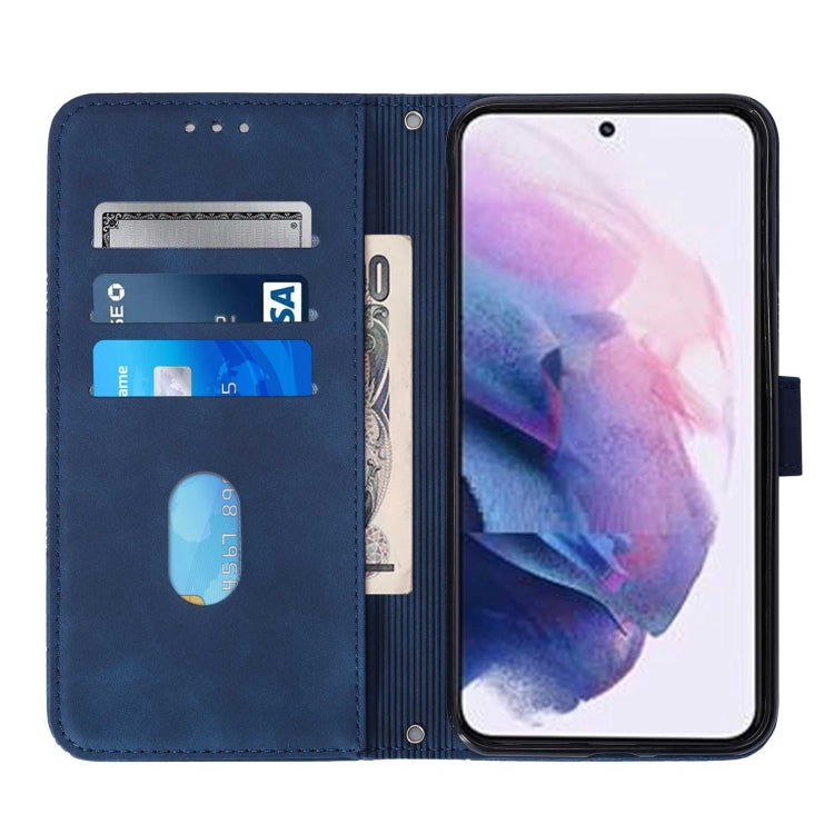 For Samsung Galaxy S22 5G Crossbody 3D Embossed Flip Leather Phone Case