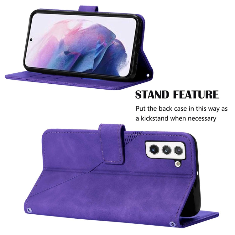 For Samsung Galaxy S22 5G Crossbody 3D Embossed Flip Leather Phone Case