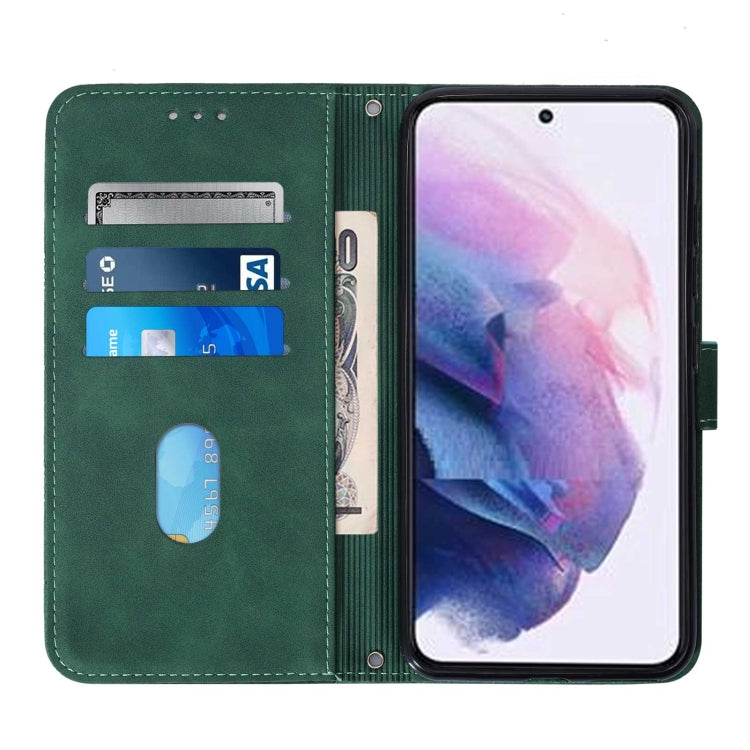 For Samsung Galaxy S22 5G Crossbody 3D Embossed Flip Leather Phone Case