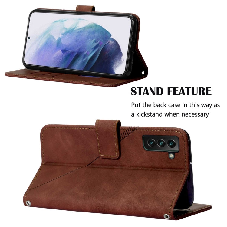 For Samsung Galaxy S22+ 5G Crossbody 3D Embossed Flip Leather Phone Case