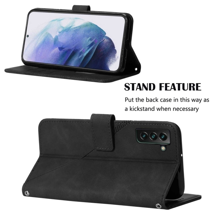 For Samsung Galaxy S22+ 5G Crossbody 3D Embossed Flip Leather Phone Case