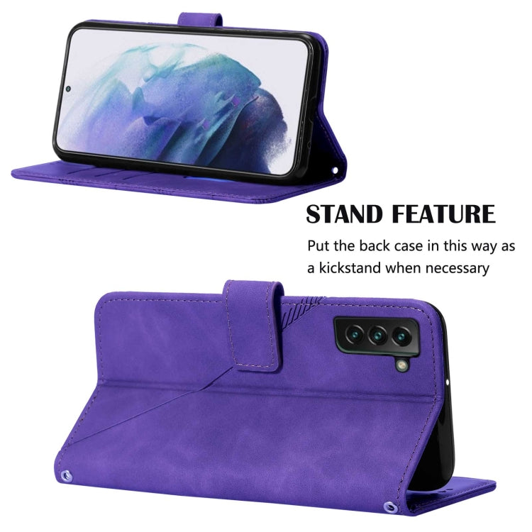 For Samsung Galaxy S22+ 5G Crossbody 3D Embossed Flip Leather Phone Case