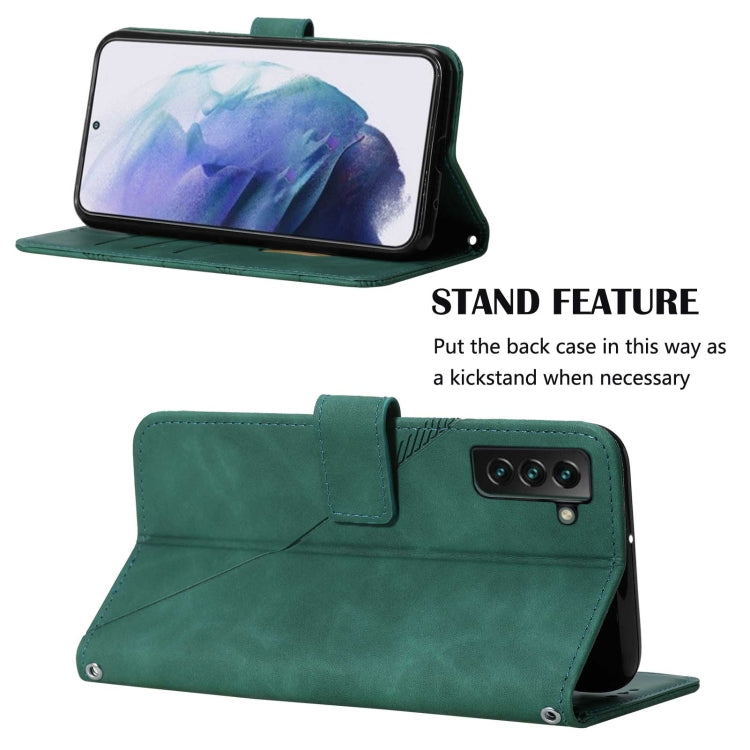 For Samsung Galaxy S22+ 5G Crossbody 3D Embossed Flip Leather Phone Case
