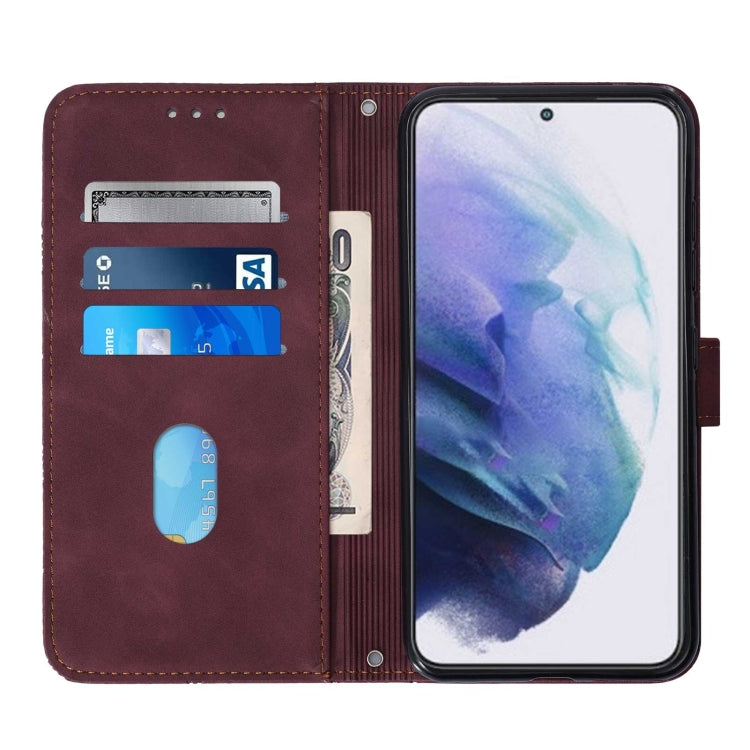 For Samsung Galaxy S22+ 5G Crossbody 3D Embossed Flip Leather Phone Case