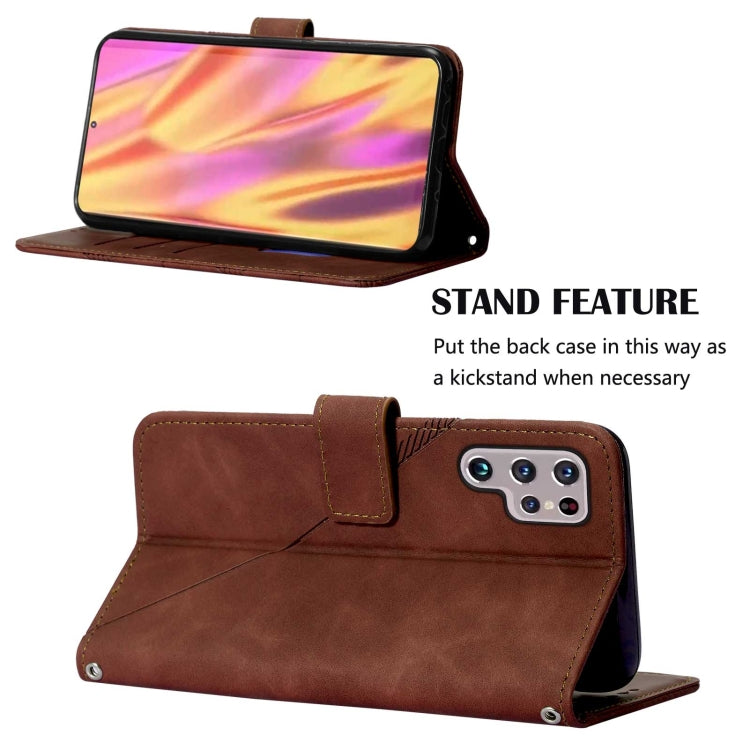 For Samsung Galaxy S22 Ultra 5G Crossbody 3D Embossed Flip Leather Phone Case