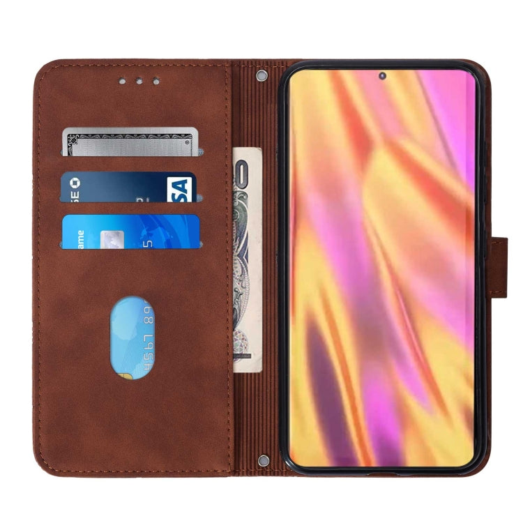 For Samsung Galaxy S22 Ultra 5G Crossbody 3D Embossed Flip Leather Phone Case