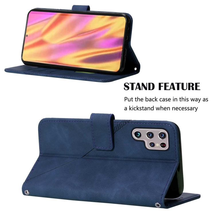 For Samsung Galaxy S22 Ultra 5G Crossbody 3D Embossed Flip Leather Phone Case