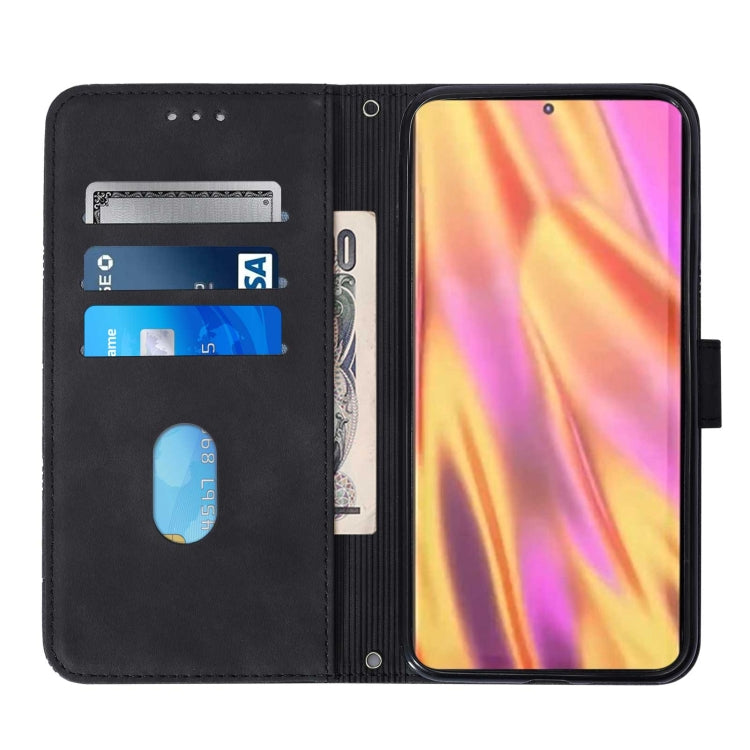 For Samsung Galaxy S22 Ultra 5G Crossbody 3D Embossed Flip Leather Phone Case